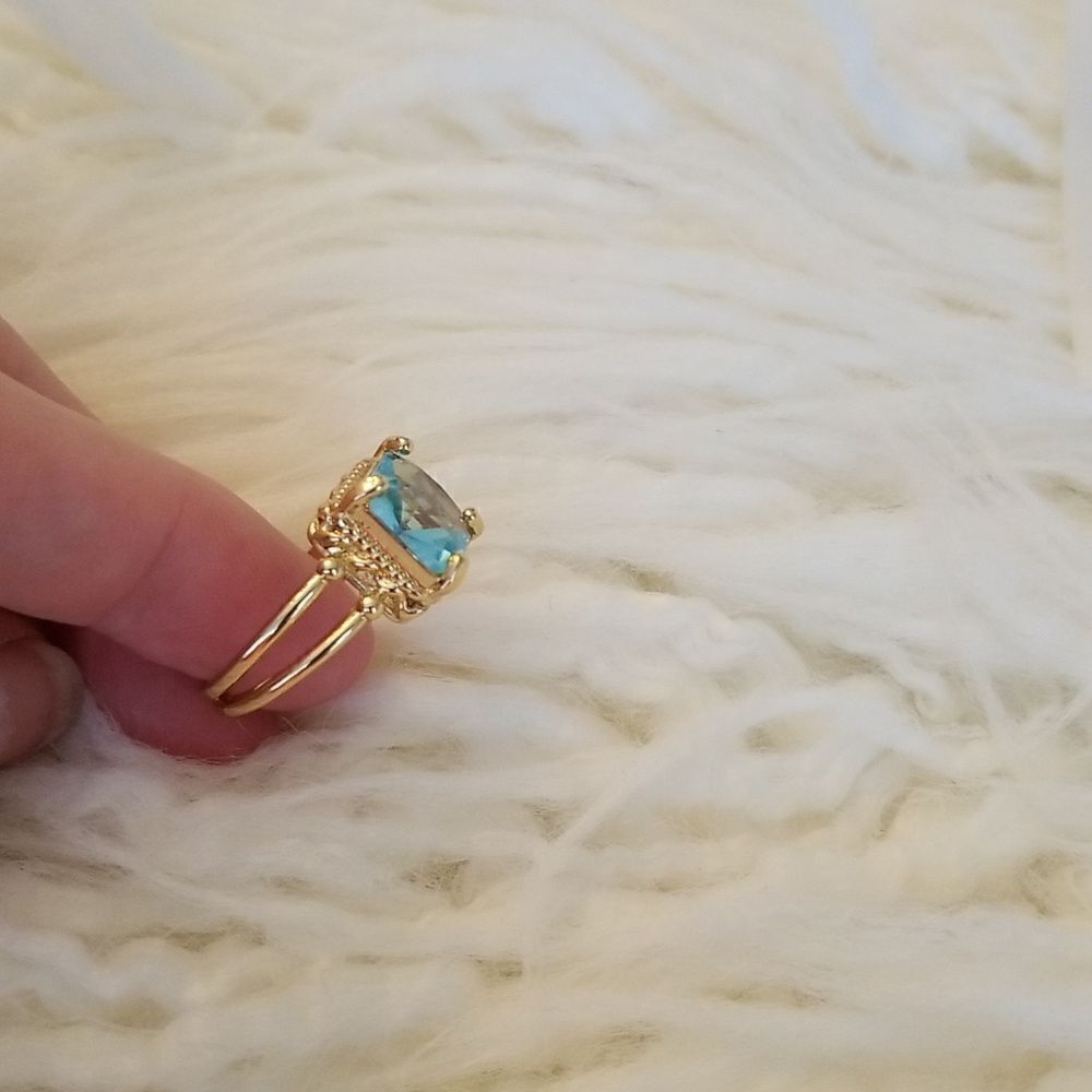 Ocean blue size 7 ring - Picture 6 of 8